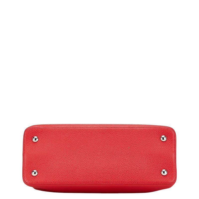 ルイ ヴィトン カプシーヌMM ハンドバッグ トートバッグ M94631 コクリコ レッド レザー レディース LOUIS VUITTON 【中古】
