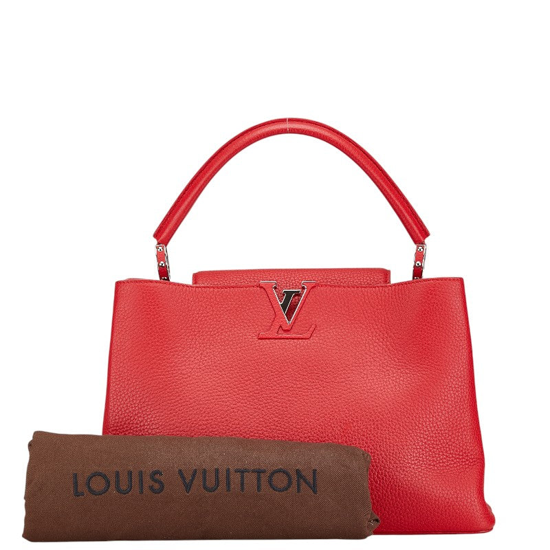 ルイ ヴィトン カプシーヌMM ハンドバッグ トートバッグ M94631 コクリコ レッド レザー レディース LOUIS VUITTON 【中古】