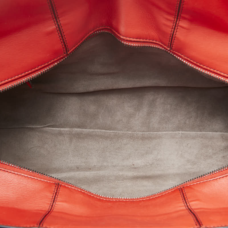 ボッテガヴェネタ イントレチャート モナコバッグ ハンドバッグ レッド レザー レディース BOTTEGAVENETA 【中古】