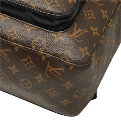 ルイ ヴィトン モノグラム マカサー ジョッシュ リュック バックパック M41530 ブラウン PVC レザー メンズ LOUIS VUITTON 【中古】