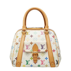 ルイ ヴィトン モノグラム マルチカラー プリシラ ハンドバッグ M40096 ブロン ホワイト PVC レザー レディース LOUIS VUITTON 【中古】