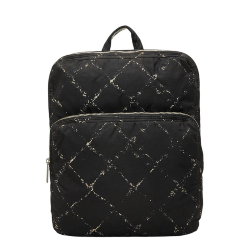 シャネル トラベルライン リュック バックパック ブラック ナイロン レディース CHANEL 【中古】