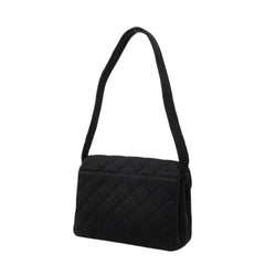 シャネル マトラッセ ココマーク ショルダーバッグ ブラック キャンバス レディース CHANEL 【中古】