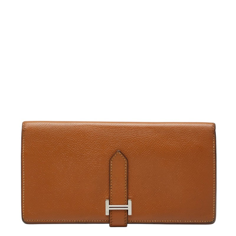 エルメス ベアン クラシック ウォレット 長財布 ブラウン ヴォーエプソン レディース HERMES 【中古】