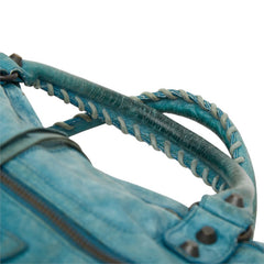 バレンシアガ ザ ジャイアント パートタイム ハンドバッグ ショルダーバッグ 2WAY 168028 ライトブルー レザー レディース BALENCIAGA 【中古】