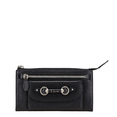 ディオール ロゴ 長財布 ブラック レザー レディース Dior 【中古】