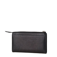 ディオール ロゴ 長財布 ブラック レザー レディース Dior 【中古】