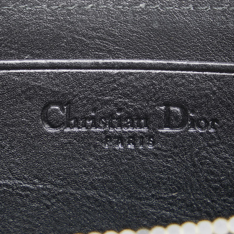ディオール ロゴ 長財布 ブラック レザー レディース Dior 【中古】
