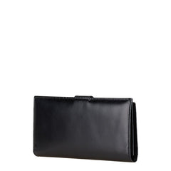 サルヴァトーレフェラガモ ガンチーニ 長財布 ブラック カーフ レディース Salvatore Ferragamo 【中古】