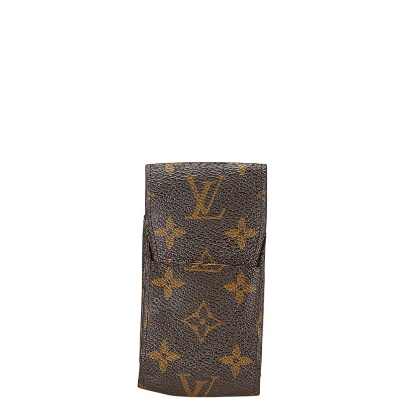 ルイ ヴィトン モノグラム エテュイ シガレット シガレットケース タバコケース M63024 ブラウン PVC レザー メンズ LOUIS VUITTON 【中古】