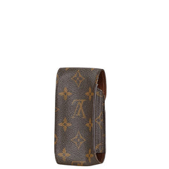 ルイ ヴィトン モノグラム エテュイ シガレット シガレットケース タバコケース M63024 ブラウン PVC レザー メンズ LOUIS VUITTON 【中古】