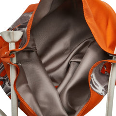 エルメス シルキーシティPM 斜め掛け ショルダーバッグ オレンジ シルク レザー レディース HERMES 【中古】