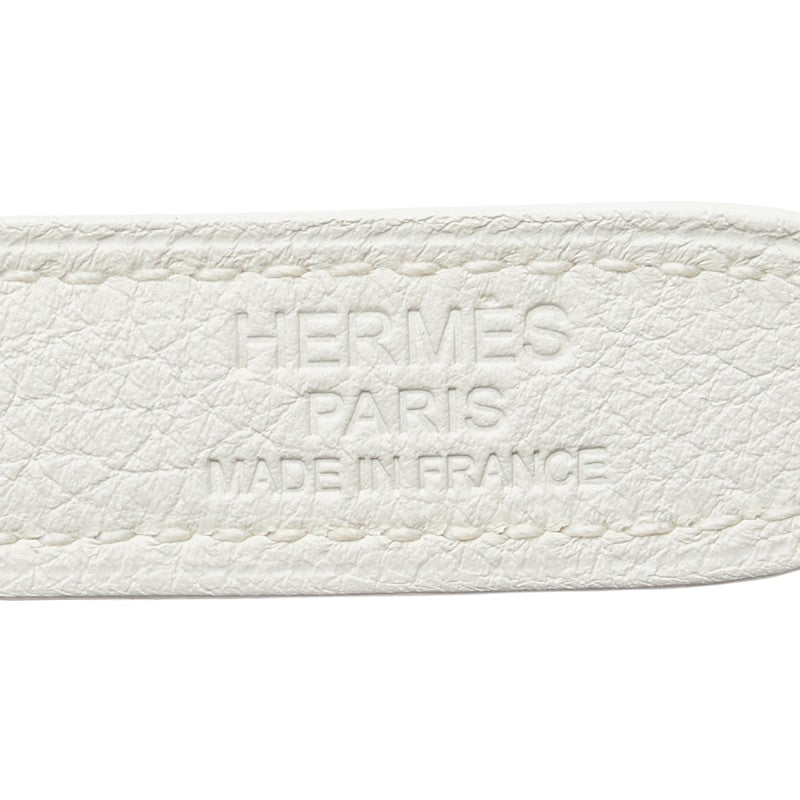 エルメス シルキーシティPM 斜め掛け ショルダーバッグ オレンジ シルク レザー レディース HERMES 【中古】