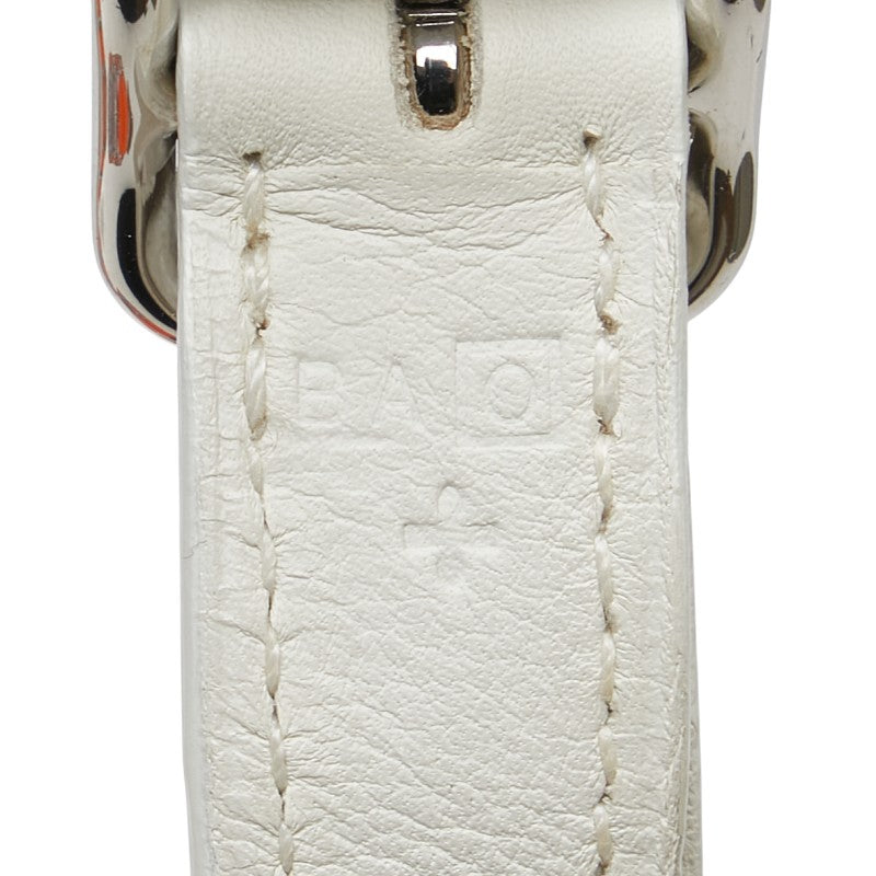 エルメス シルキーシティPM 斜め掛け ショルダーバッグ オレンジ シルク レザー レディース HERMES 【中古】