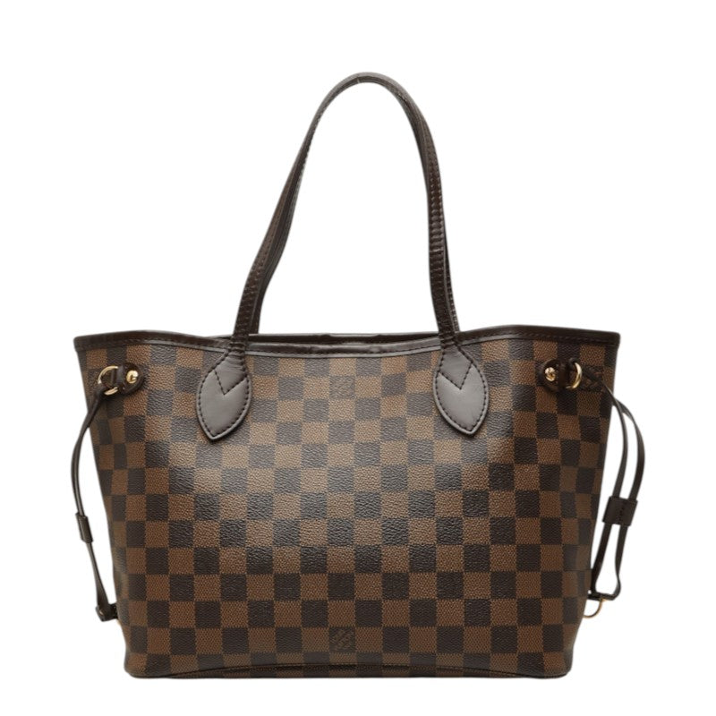 ルイ ヴィトン ダミエ ネヴァーフルPM ハンドバッグ トートバッグ N51109 ブラウン PVC レザー レディース LOUIS VUITTON 中古
