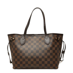 ルイ ヴィトン ダミエ ネヴァーフルPM ハンドバッグ トートバッグ N51109 ブラウン PVC レザー レディース LOUIS VUITTON 中古