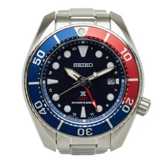 セイコー プロスペックス GMT 腕時計 5K65-0AA0 ソーラー ブラック文字盤 ステンレススチール メンズ SEIKO 中古