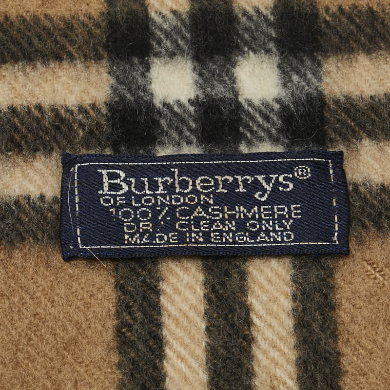 バーバリー ノバチェック マフラー ベージュ カシミヤ レディース BURBERRY 【中古】