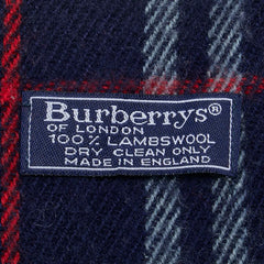 バーバリー ノバチェック マフラー ネイビー マルチカラー ウール レディース BURBERRY 【中古】