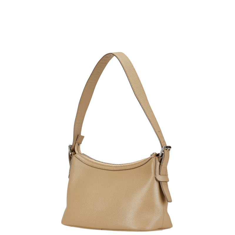 バーバリー ノバチェック ワンショルダーバッグ ベージュ レザー レディース BURBERRY 【中古】