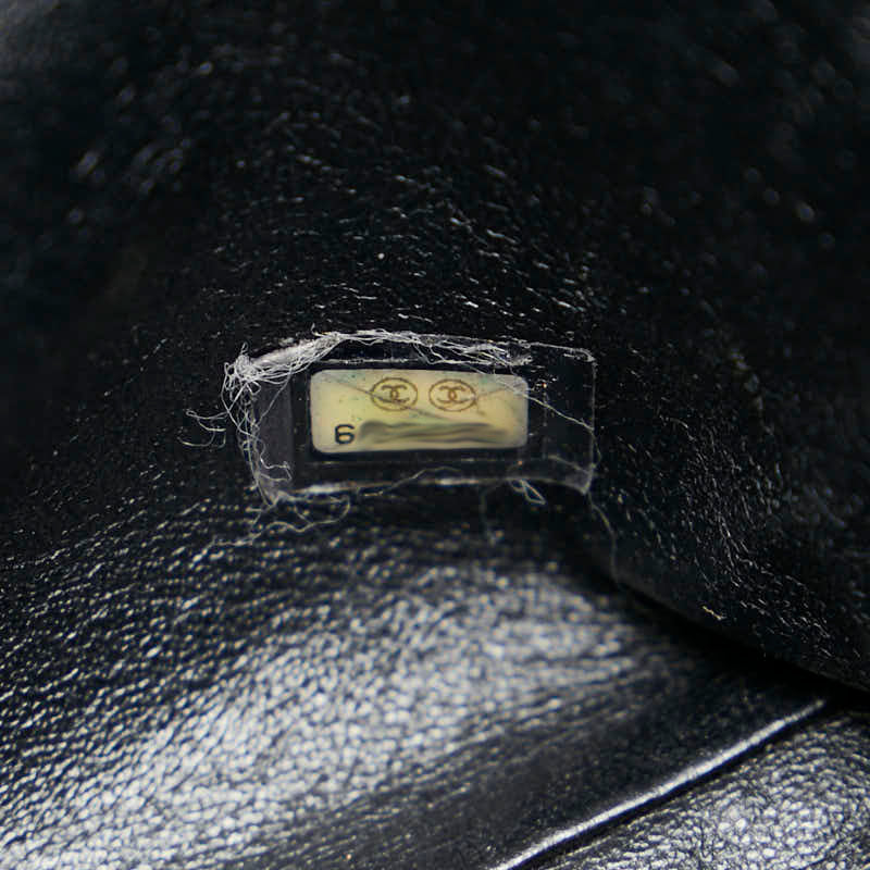 シャネル ココマーク チョコバー チェーン トートバッグ ブラック キャンバス レザー レディース CHANEL 【中古】