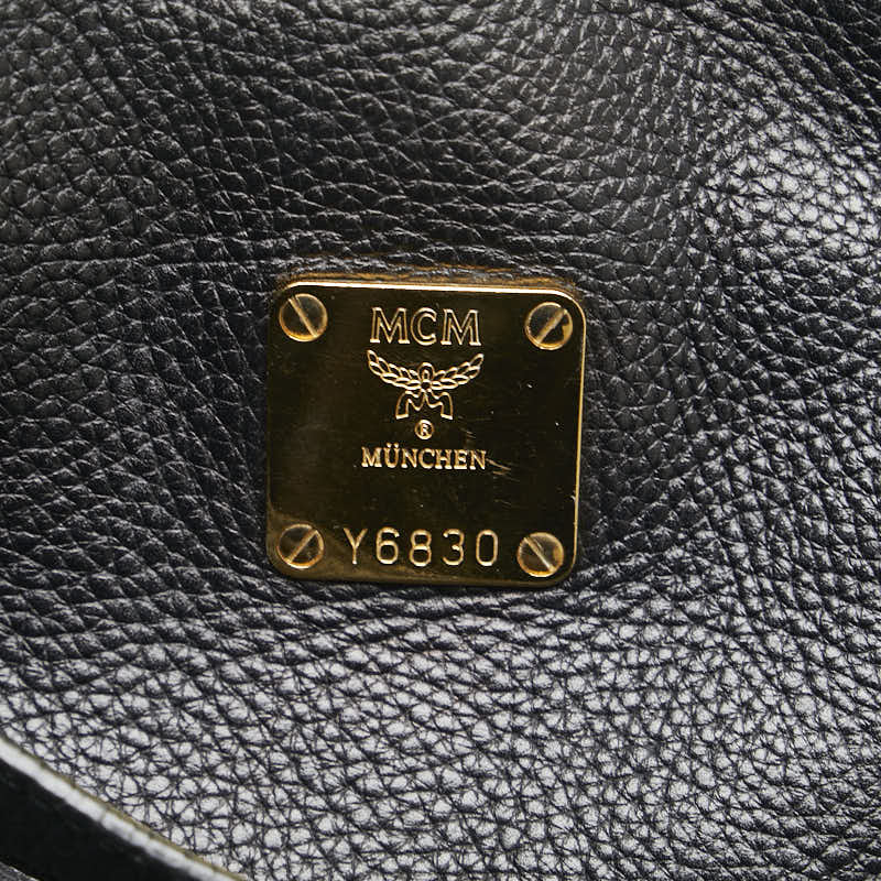 エム シー エム ワンショルダーバッグ ブラック レザー レディース MCM 【中古】