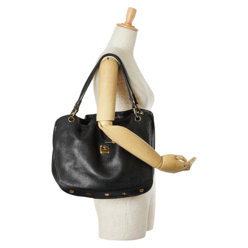 エム シー エム ワンショルダーバッグ ブラック レザー レディース MCM 【中古】