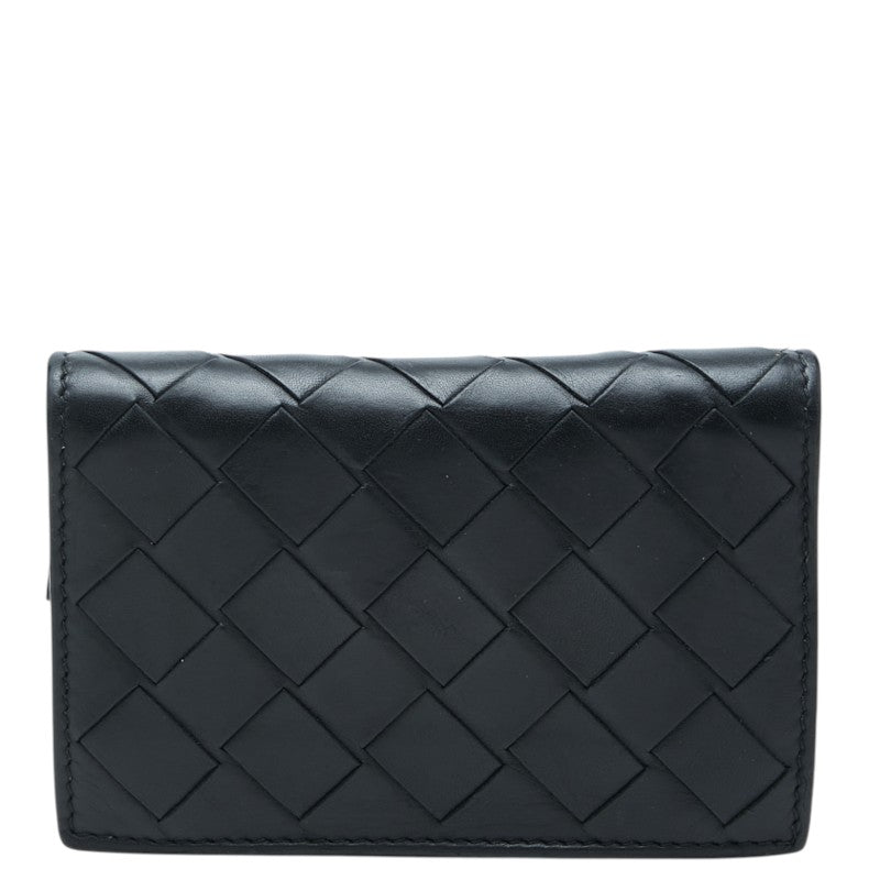 ボッテガヴェネタ イントレチャート コインケース 小銭入れ ブラック レザー レディース BOTTEGAVENETA 中古