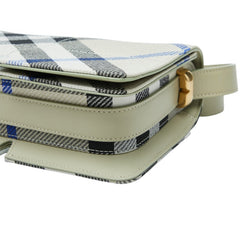 バーバリー チェック 斜め掛け ショルダーバッグ グレー系 マルチカラー キャンバス レザー レディース BURBERRY 中古
