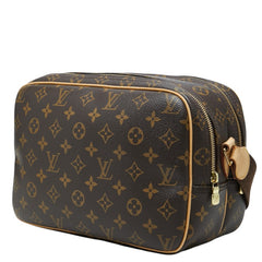 ルイ ヴィトン モノグラム リポーターPM 斜め掛け ショルダーバッグ M45254 ブラウン PVC レザー レディース LOUIS VUITTON 中古