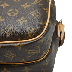 ルイ ヴィトン モノグラム リポーターPM 斜め掛け ショルダーバッグ M45254 ブラウン PVC レザー レディース LOUIS VUITTON 中古