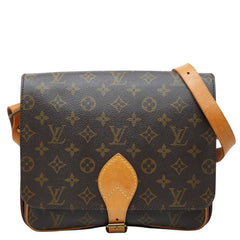ルイ ヴィトン モノグラム カルトシエールGM 斜め掛け ショルダーバッグ M51252 ブラウン PVC レザー レディース LOUIS VUITTON 中古