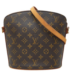 ルイ ヴィトン モノグラム ドルーオ 斜め掛け ショルダーバッグ M51290 ブラウン PVC レザー レディース LOUIS VUITTON 中古