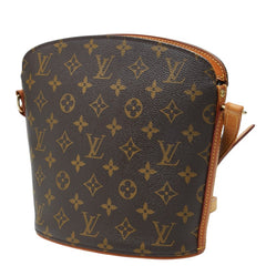 ルイ ヴィトン モノグラム ドルーオ 斜め掛け ショルダーバッグ M51290 ブラウン PVC レザー レディース LOUIS VUITTON 中古