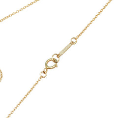 ティファニー K18YG イエローゴールド Pt950 プラチナ ダイヤ ドッツハート ネックレス レディース TIFFANY&Co. 中古