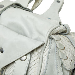クロエ シルベラード ショルダーバッグ ハンドバッグ パイソン 6ESA51-50 グレー レザー レディース Chloe 中古