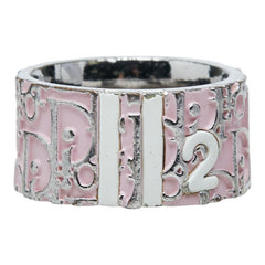 ディオール トロッター リング 指輪 #6 シルバー ピンク メタル レディース Dior 中古