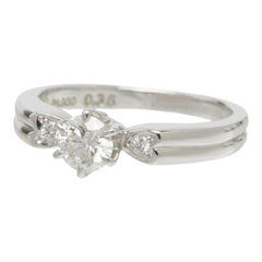 タサキ Pt900 プラチナ ダイヤ0.36ct ダイヤ0.02ct ピアチェーレ リング 指輪 レディース TASAKI 8.5号 中古