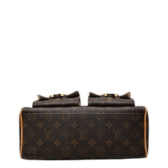 ルイ ヴィトン モノグラム マンハッタンPM ハンドバッグ M40026 ブラウン PVC レザー レディース LOUIS VUITTON 中古