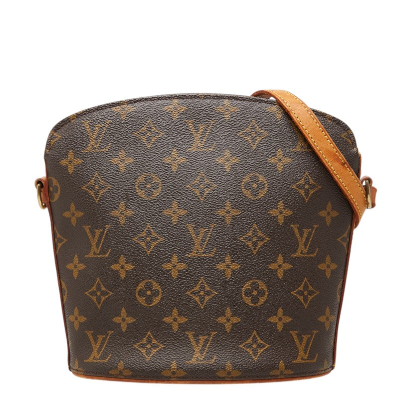 ルイ ヴィトン モノグラム ドルーオ 斜め掛け ショルダーバッグ M51290 ブラウン PVC レザー レディース LOUIS VUITTON 中古