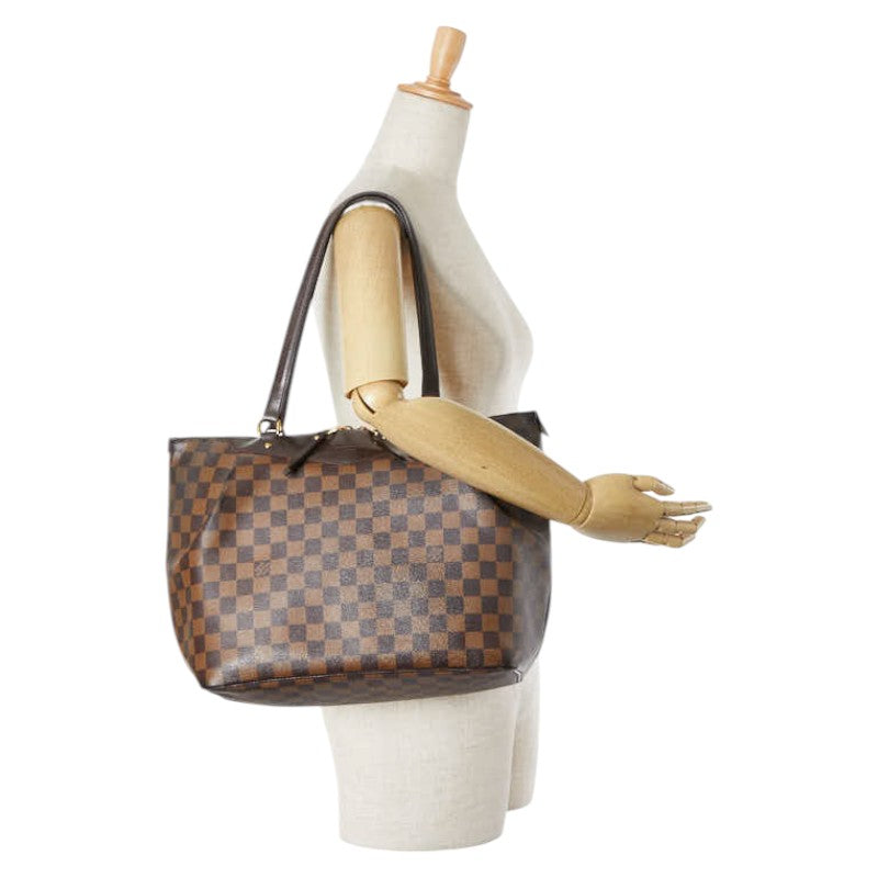 ルイ ヴィトン ダミエ ウェストミンスターGM トートバッグ ショルダーバッグ N41103 ブラウン PVC レザー レディース LOUIS VUITTON 【中古】