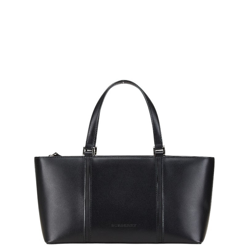 バーバリー ノバチェック ハンドバッグ ブラック レザー レディース BURBERRY 【中古】