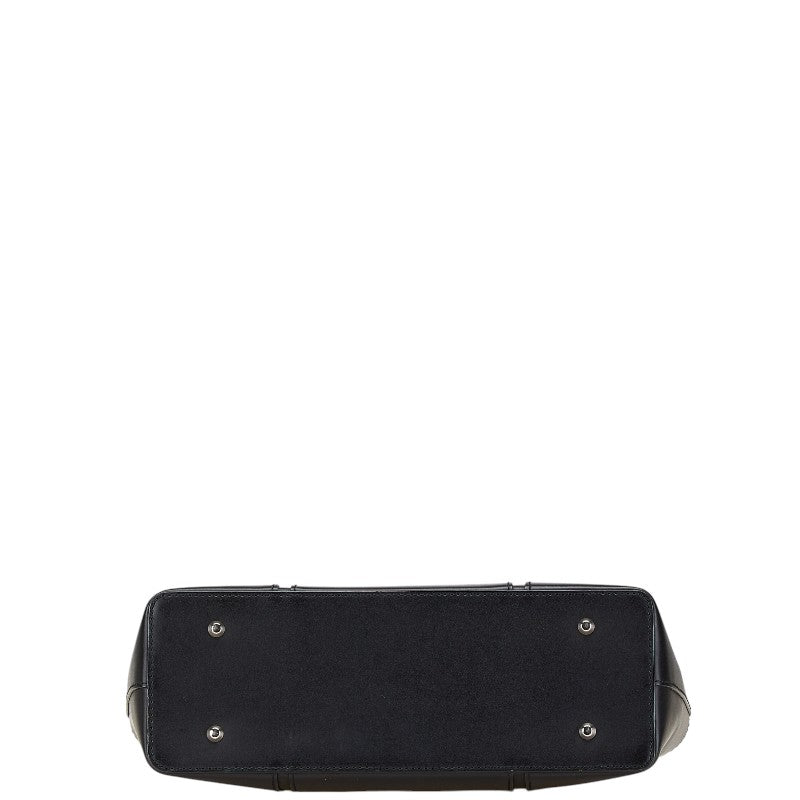 バーバリー ノバチェック ハンドバッグ ブラック レザー レディース BURBERRY 【中古】