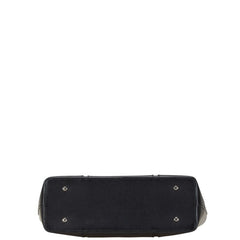 バーバリー ノバチェック ハンドバッグ ブラック レザー レディース BURBERRY 【中古】