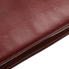 カルティエ マストライン 斜め掛け ショルダーバッグ ワインレッド ボルドー レザー レディース CARTIER 【中古】