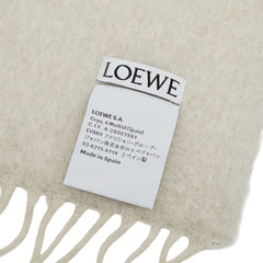 ロエベ アナグラム マフラー アイボリー ウール ナイロン モヘヤ レディース LOEWE 中古
