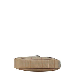 バーバリー チェック ロゴ ショルダーバッグ カーキ ブラウン キャンバス レザー レディース BURBERRY 【中古】