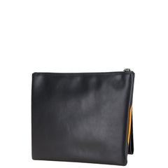 ヴァレンチノ Vロゴ クラッチバッグ ブラック マルチカラー レザー メンズ Valentino 【中古】