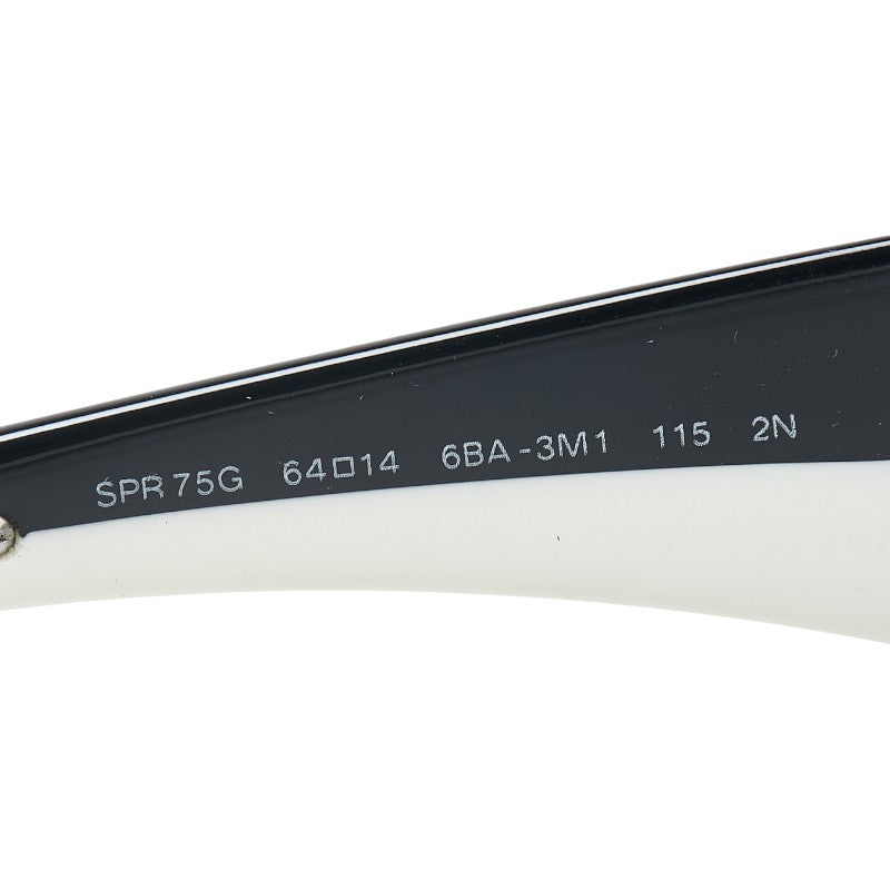 プラダ サイドロゴ サングラス SPR75G シルバー ブラック プラスチック レディース PRADA 【中古】