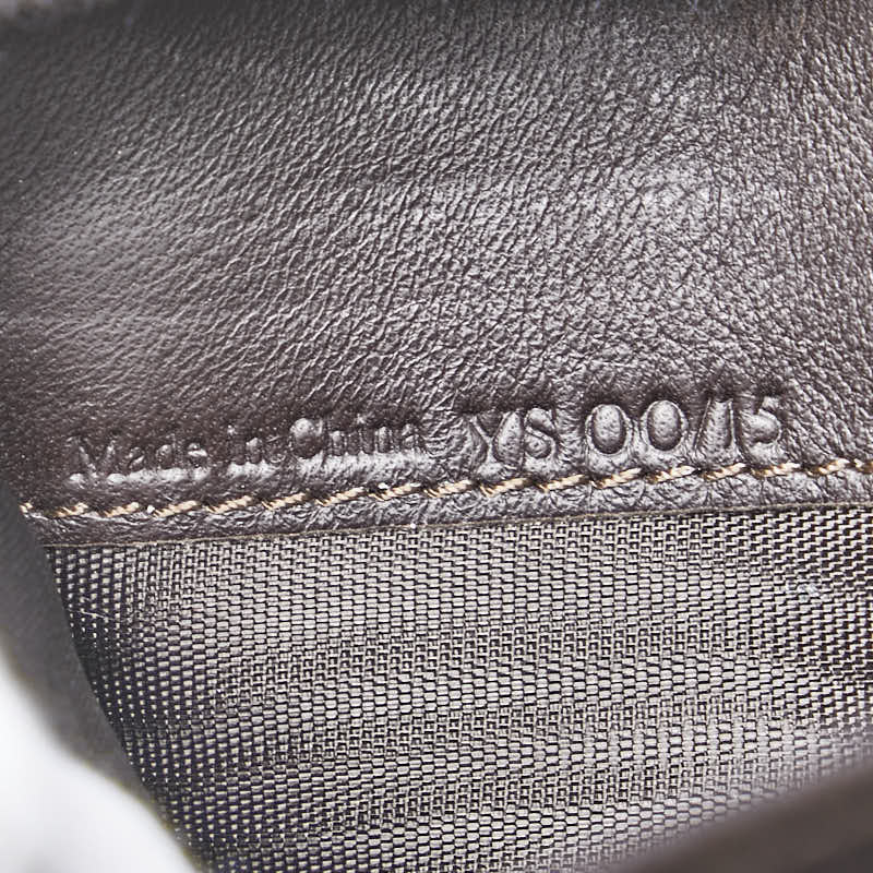 セリーヌ マカダム ラウンドファスナー 長財布 ベージュ ブラウン キャンバス レザー レディース CELINE 【中古】